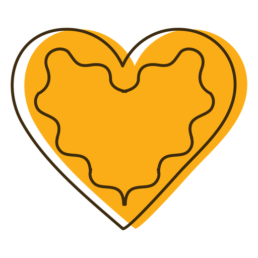 Icon oktoberfest cookie heart PNG Design