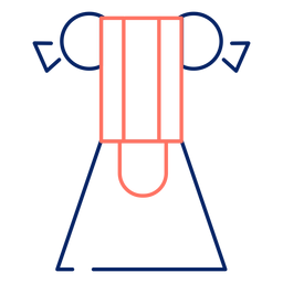 Icon oktoberfest stroke dress PNG Design