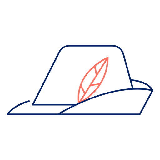 Sombrero de trazo de oktoberfest de icono Diseño PNG
