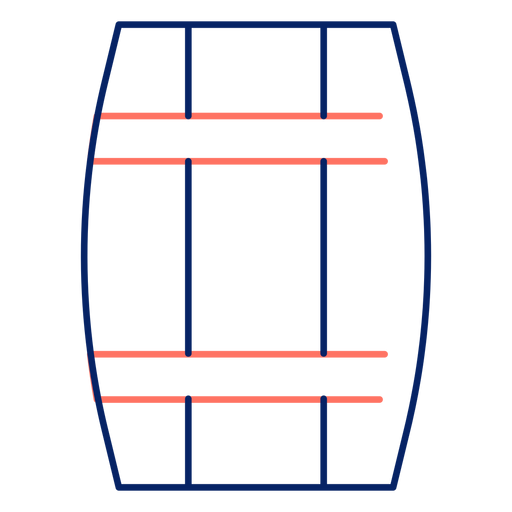 Barril de trazo de icono Diseño PNG