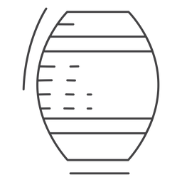 Barril de barril de trazo de icono Diseño PNG Transparent PNG
