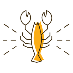 Icono de cangrejo de río Diseño PNG