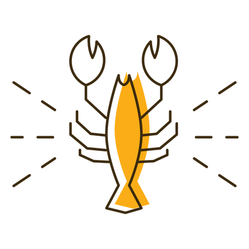 Icono de cangrejo de r?o Diseño PNG