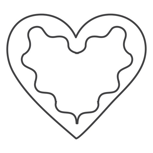 Icon Stroke Gingerbread Heart Transparent Png Svg Vector File