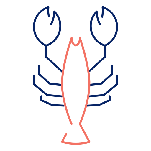 Icon stroke lobster PNG Design