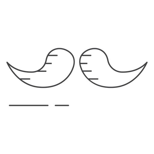 Icon stroke moustache PNG Design