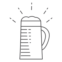 Icon Stroke Becher Bier PNG-Design