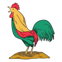 Illustration cock PNG Design