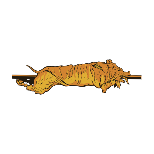 Ilustración cerdo frito Diseño PNG