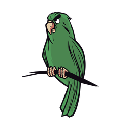 Papagaio verde de ilustração