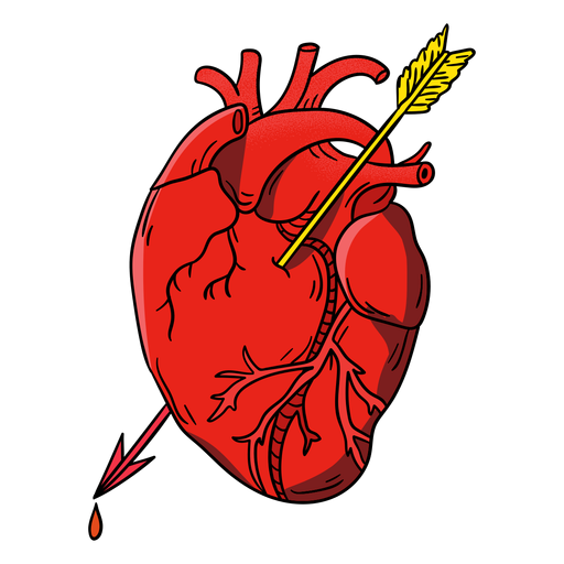 Illustration heart PNG Design