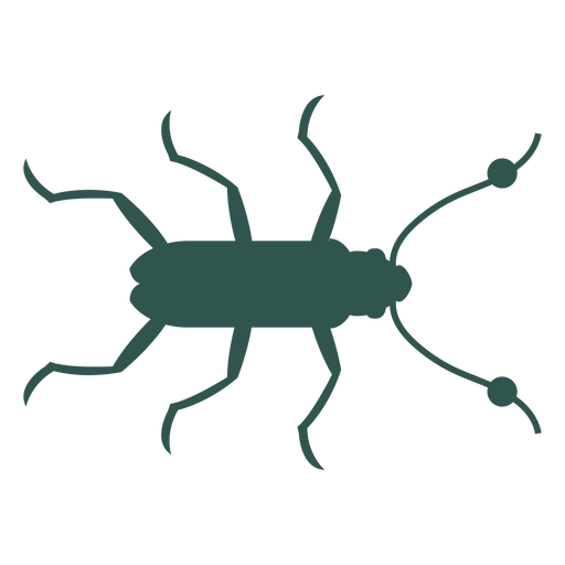 Insect silhouette green bug PNG Design