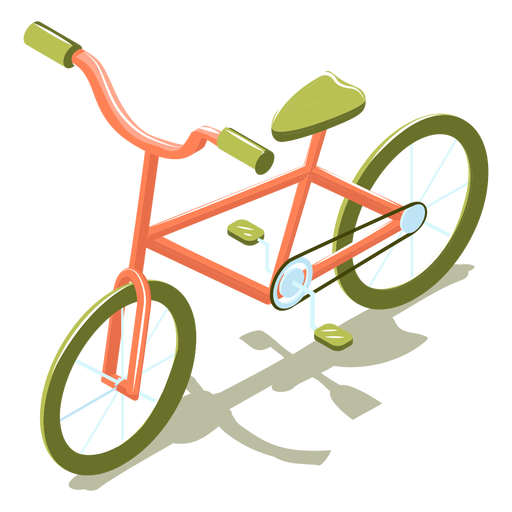Bicicleta de transporte isométrica Diseño PNG