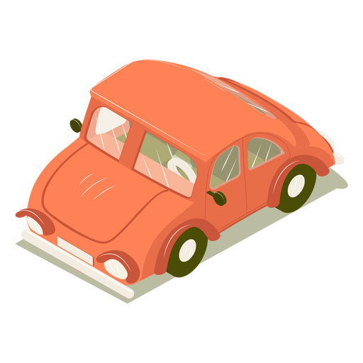 Isometric transport car red PNG Design