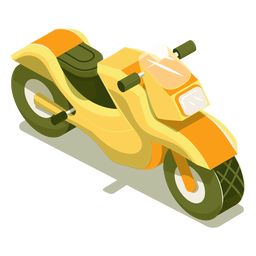 Isometrisches Transportmotorrad PNG-Design