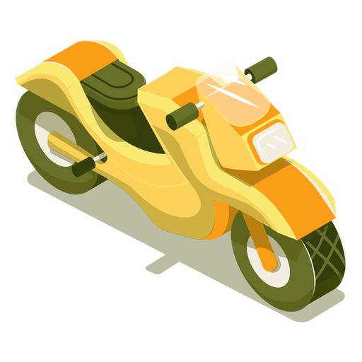 Isometric transport motorcycle PNG Design