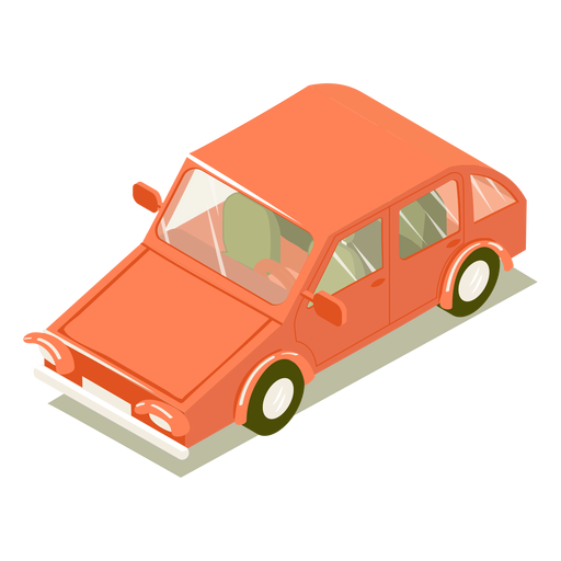 Isometric transport red car PNG Design