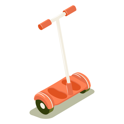 Isometric transport red scooter PNG Design