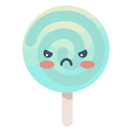 Kawaii blue lollipop PNG Design
