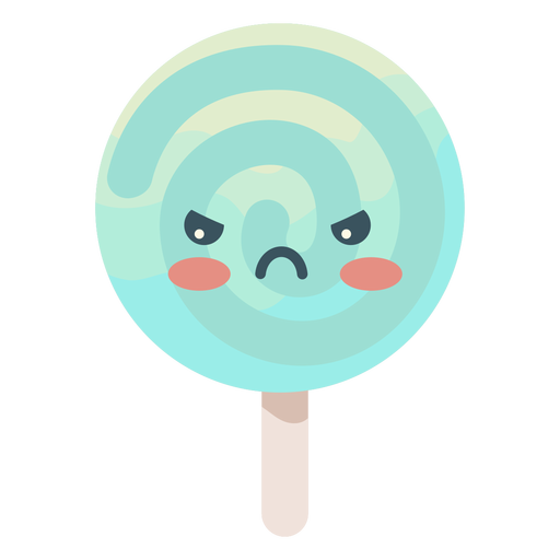 Piruleta azul kawaii Diseño PNG