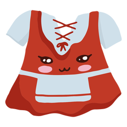 Kawaii character oktoberfest dress PNG Design