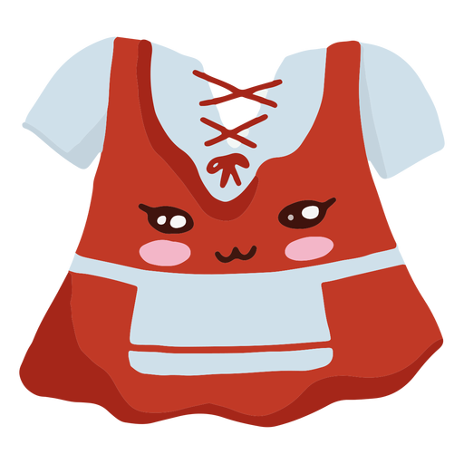 Kawaii character oktoberfest dress PNG Design