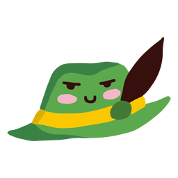 Sombrero de oktoberfest de personaje kawaii Diseño PNG