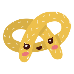 Kawaii personaje pretzel oktoberfest Diseño PNG
