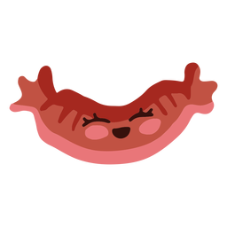 Salchicha de personaje kawaii Diseño PNG