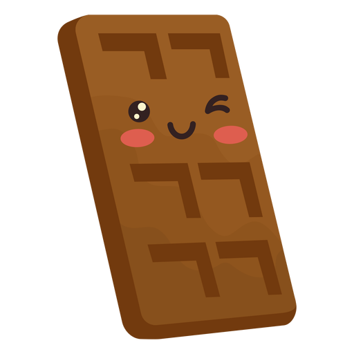 Kawaii chocolate bar PNG Design