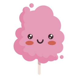 Kawaii Zuckerwatte PNG-Design