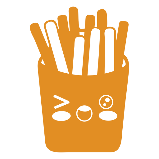 Kawaii comida papas fritas Diseño PNG