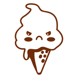 Sorvete de comida kawaii Desenho PNG