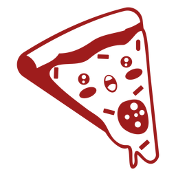 Design PNG E SVG De Pizza Plana Kawaii Para Camisetas