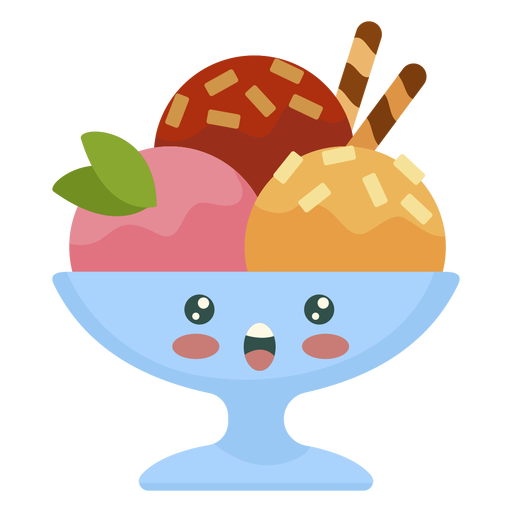 Kawaii icecream colorful PNG Design