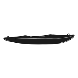Preto de silhueta de caiaque Desenho PNG