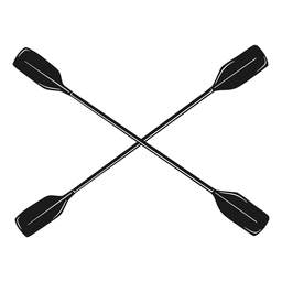 Raquete de caiaque silhueta Desenho PNG