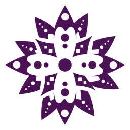 Símbolos de mandala color violeta Diseño PNG