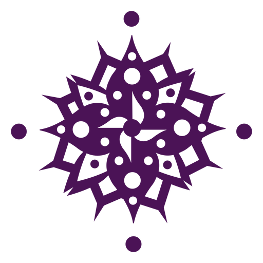 Mandala symbols indian violet PNG Design