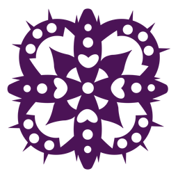 Símbolos de mandala violeta Diseño PNG
