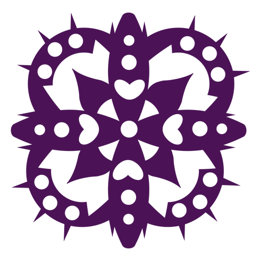 Mandala Symbole violett PNG-Design