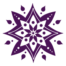 Cor violeta dos símbolos da mandala Desenho PNG