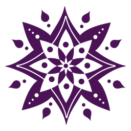 Símbolos de mandala color violeta Diseño PNG