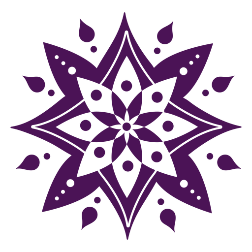 Cor violeta dos s?mbolos da mandala Desenho PNG