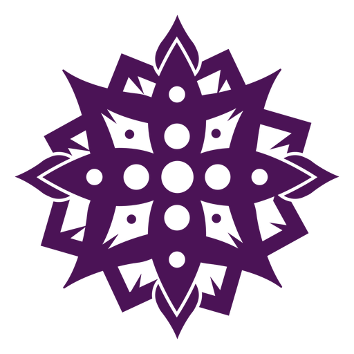 Mandala symbols india violet PNG Design
