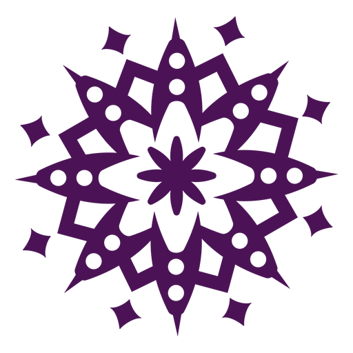 Mandala Symbole violett rund PNG-Design