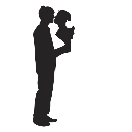 Verheiratete Paare Silhouette PNG-Design