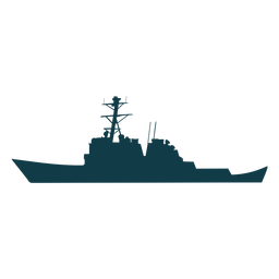 Los barcos de la marina de guerra silueta barco verde Diseño PNG