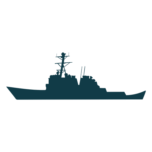 Navios da marinha com silhueta de navio verde Desenho PNG