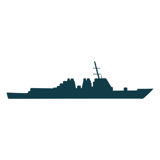 Navio de silhueta de navios da Marinha
